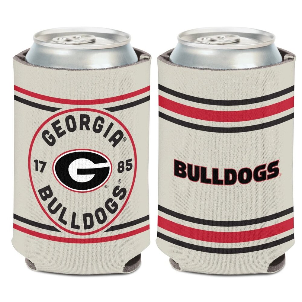 1 WinCraft NCAA Georgia Bulldogs Vintage 12oz Can Cooler, Collapsible.